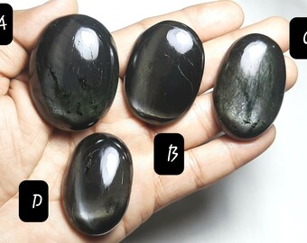 Natural Black Star Diopside Oval,Round Cabochon Gemstone,Black star Commercial Quality,Black Star Diopside Reiki,Chackra Healing Gemstone