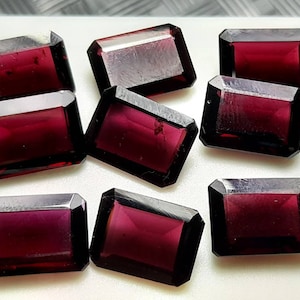 Natural Garnet Big Size Faceted Octagon Gemstone,Garnet Octagon,Healing Garnet Stone Size 3x5 To 18x25 mm,Garnet Gemstone,Octagon Gemstone