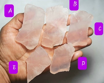Natural Rose Quartz Rough Gemstone,Rose Quartz Specimen,Rose Quartz Raw Slices,Raw material,Rose Quartz Crystal,Rose Quartz Slab for Jewelry