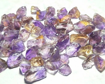 Natural Ametrine Quartz Rough Gemstone: Raw Jewelry Making Material Ametrine Slices Rock Chunk Mineral