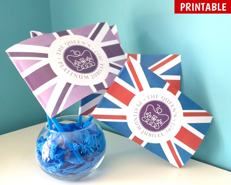 Platinum Jubilee Flags Union Jack Flags Make Your Own Etsy