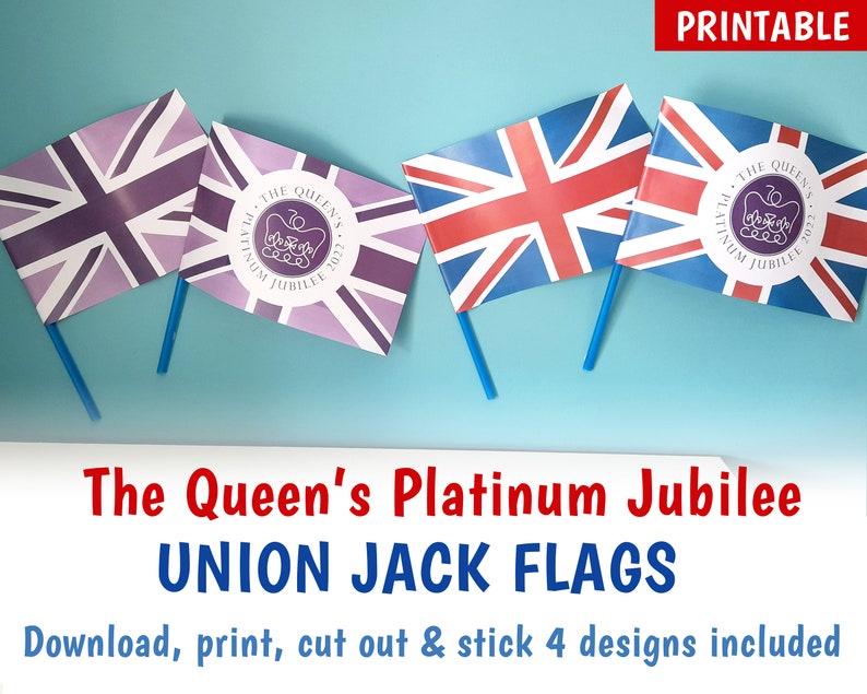 Platinum Jubilee Flags Union Jack Flags Make Your Own Etsy