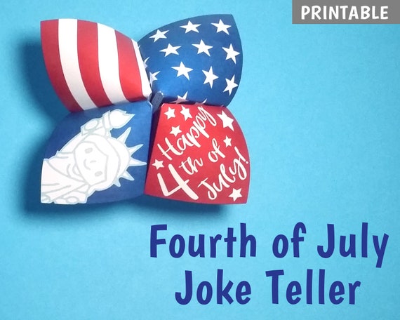Fourth of July Joke Teller Independence Day Cootie Catcher - Etsy
