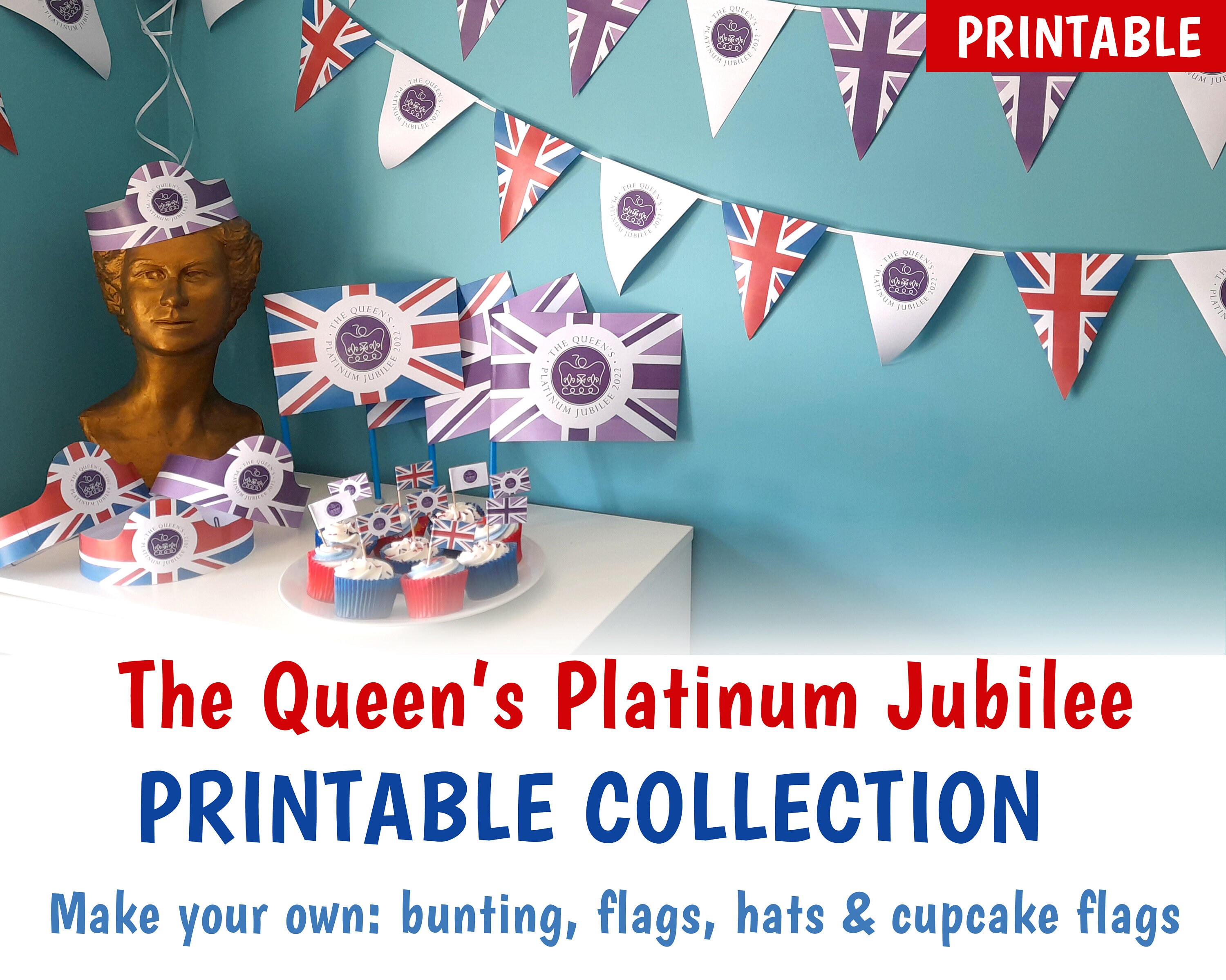 Platinum Jubilee Flags Union Jack Flags Make Your Own Etsy UK