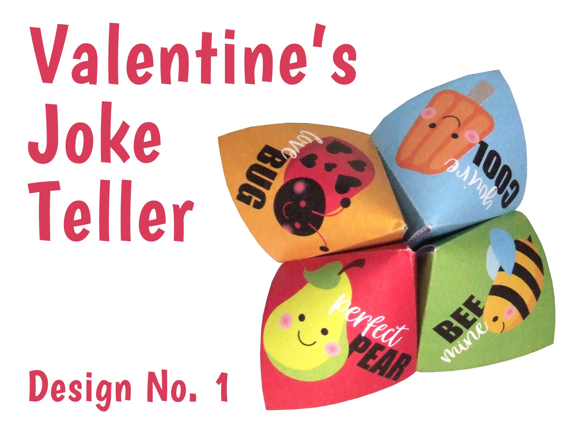 Valentine's Joke Teller Fortune Teller Cootie Catcher | Etsy
