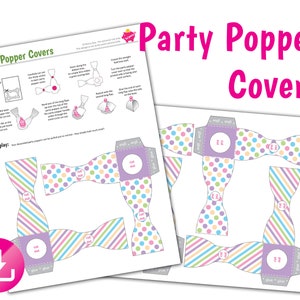 DIGITAL - Party Popper Covers - Make your party poppers festive with these printable covers
