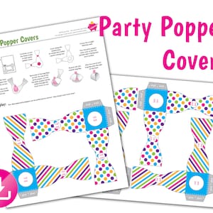 DIGITAL - Party Popper Covers - Make your party poppers festive with these printable covers
