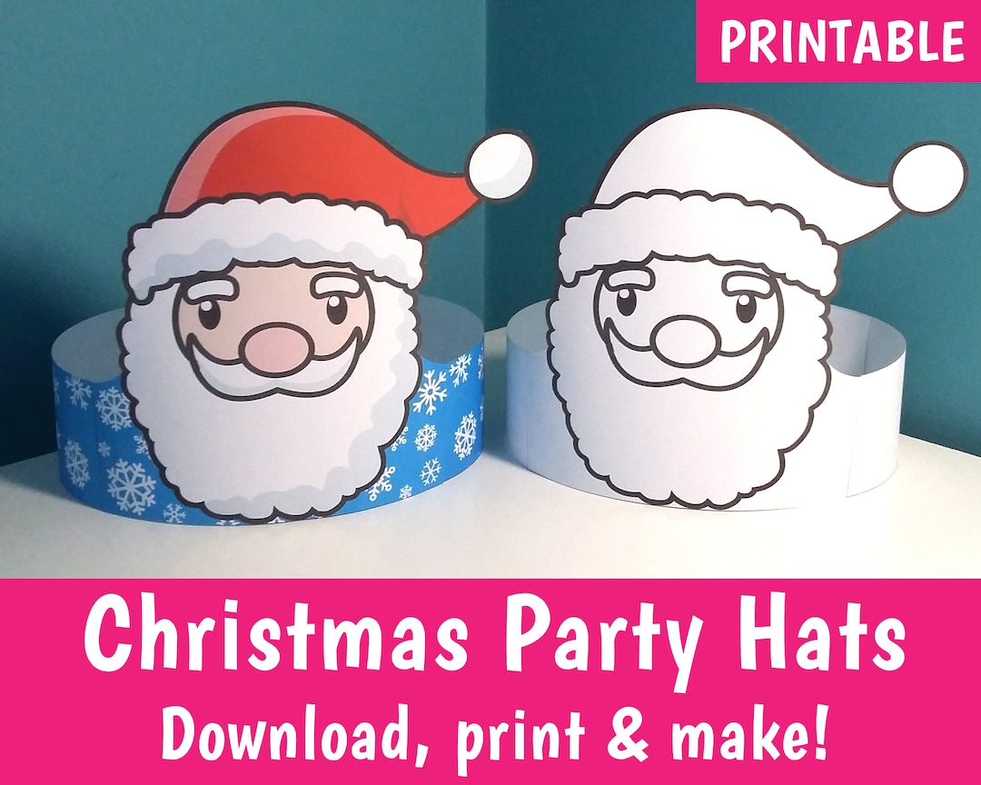 party hat how to make a paper santa hat printable christmas