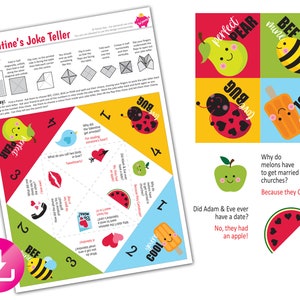 Valentine's Joke Teller (fortune Teller, Cootie Catcher) - Design 1 ...
