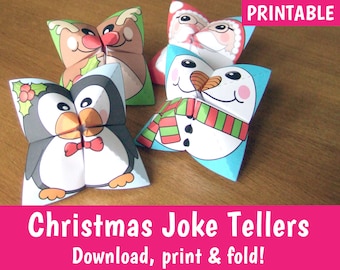 Christmas Joke Teller christmas Cootie Catcher Fortune - Etsy Canada Christmas Joke Teller christmas Cootie Catcher Fortune - Etsy Canada