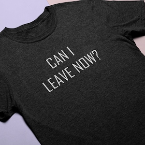 Can I Leave Now Funny Introvert Shirt for Women Triblend