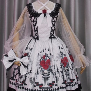 Gothic Lolita Custom size Poisonous rose skull dress JSK