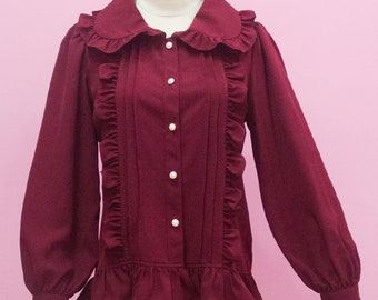 Custom size-  Sweet Classic Lolita Princess Chiffon Summer Blouse