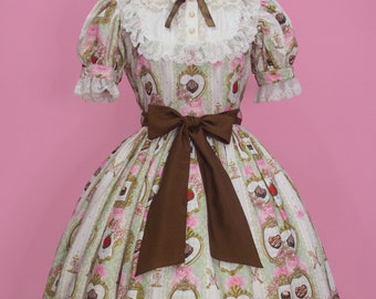 Custom size and color Classic Lolita OP dress Chocolate Museum