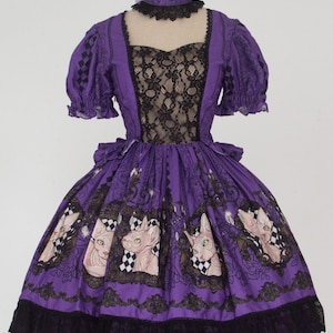 Custom size Sphynx Cat print Gothic Classic Lolita fashion Onepiece Dress