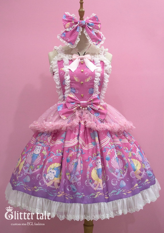 chinese dress ladies Blue [Mermaid Princess] Ruffle Hanayome Bowknot Sweet Elegant Lolita –  LolitaInside