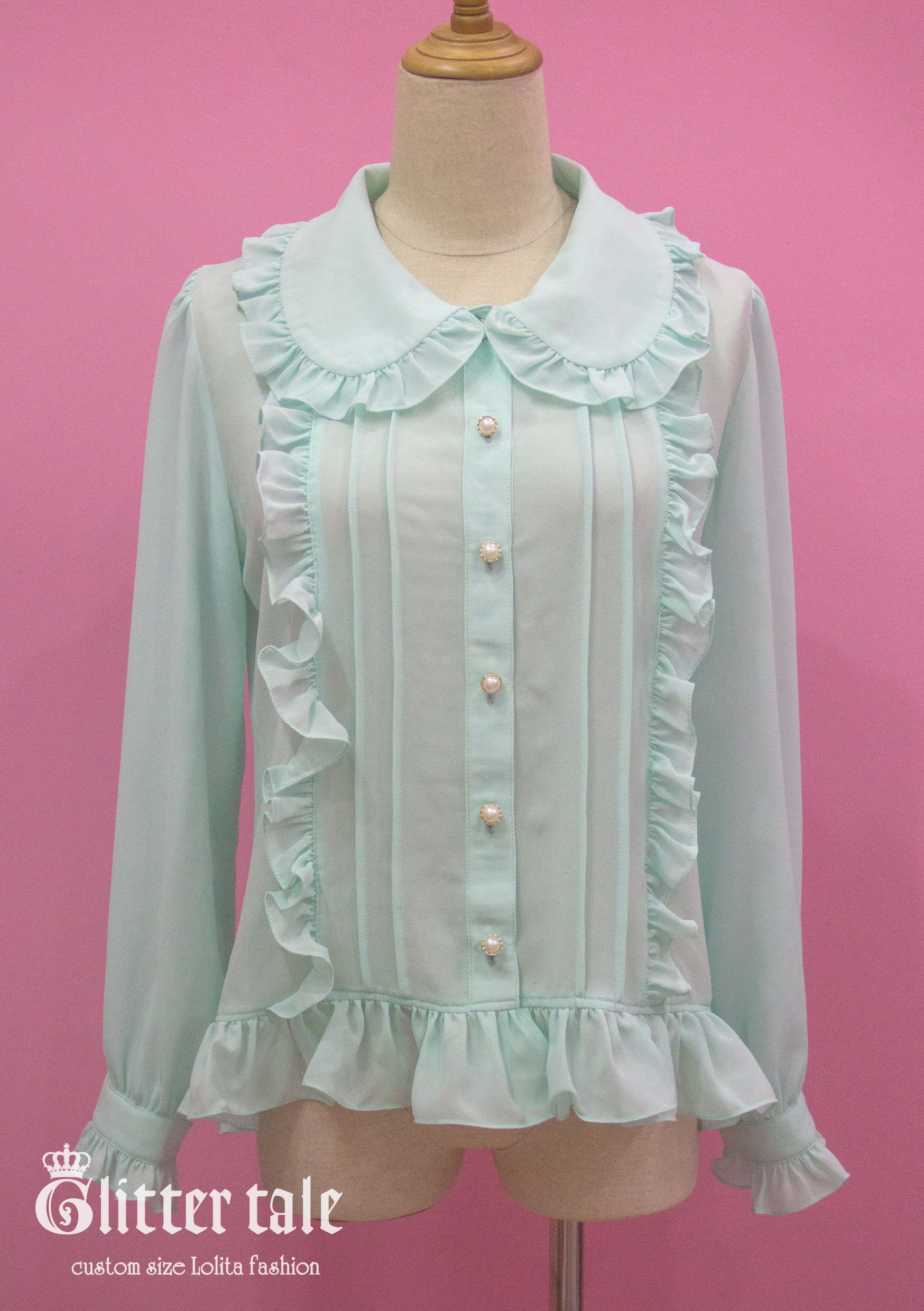 Custom Size- Sweet Classic Lolita Princess Chiffon Summer Blouse