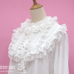 Custom size Sweet Classic Lolita Candy lace Chiffon Blouse image 3