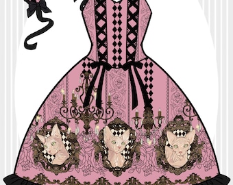 130サイズ♡ロリねこちゃんJSK♡princess kissハンドメイド FRUITS ZIPPERの早瀬ノエルちゃんがモデルとして原宿POPに登場