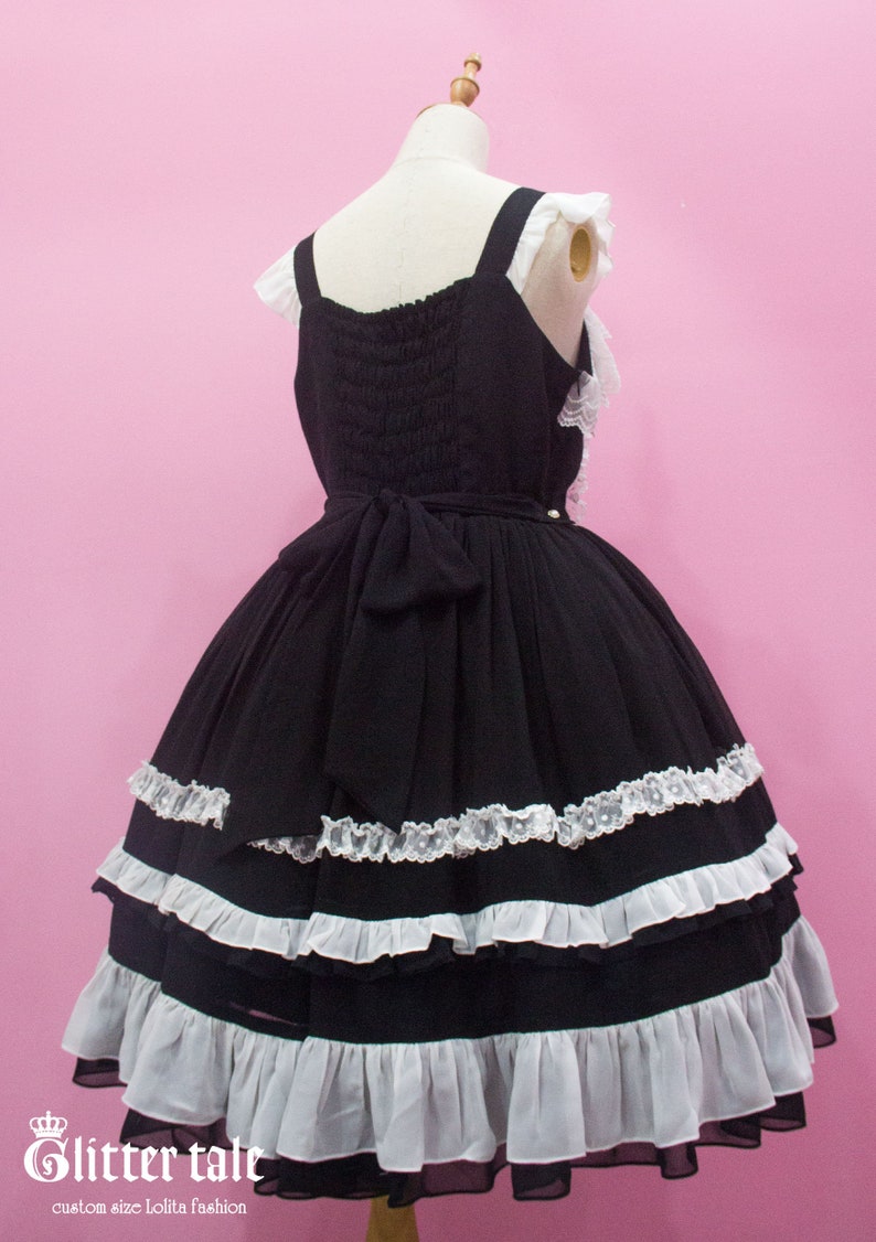 Custom size and colors Sweet Classic Gothic Lolita fashion princess dress JSK one piece image 4