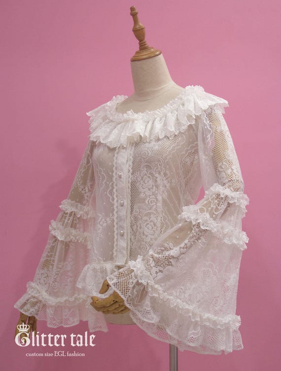Col En Dentelle Elizabethan Lace Collar Gothic Lolita Ruffle - Strass Et Nœud
