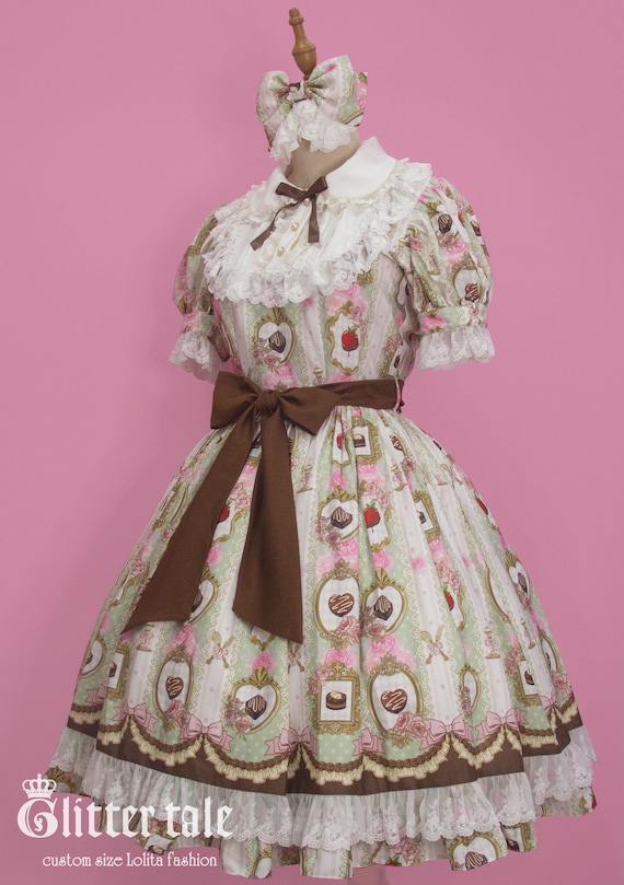 Custom Size and Color Classic Lolita OP Dress Chocolate Museum - Etsy