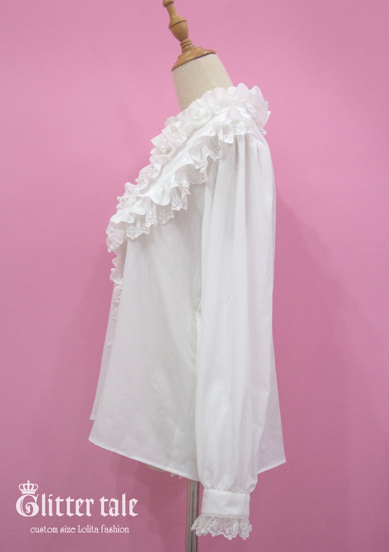 Custom size Sweet Classic Lolita Candy lace Chiffon Blouse image 4