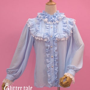 Benutzerdefinierte Größe - Süße Klassische Lolita Candy Spitze Chiffon Bluse