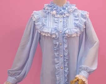Custom size-  Sweet Classic Lolita Candy lace Chiffon Blouse
