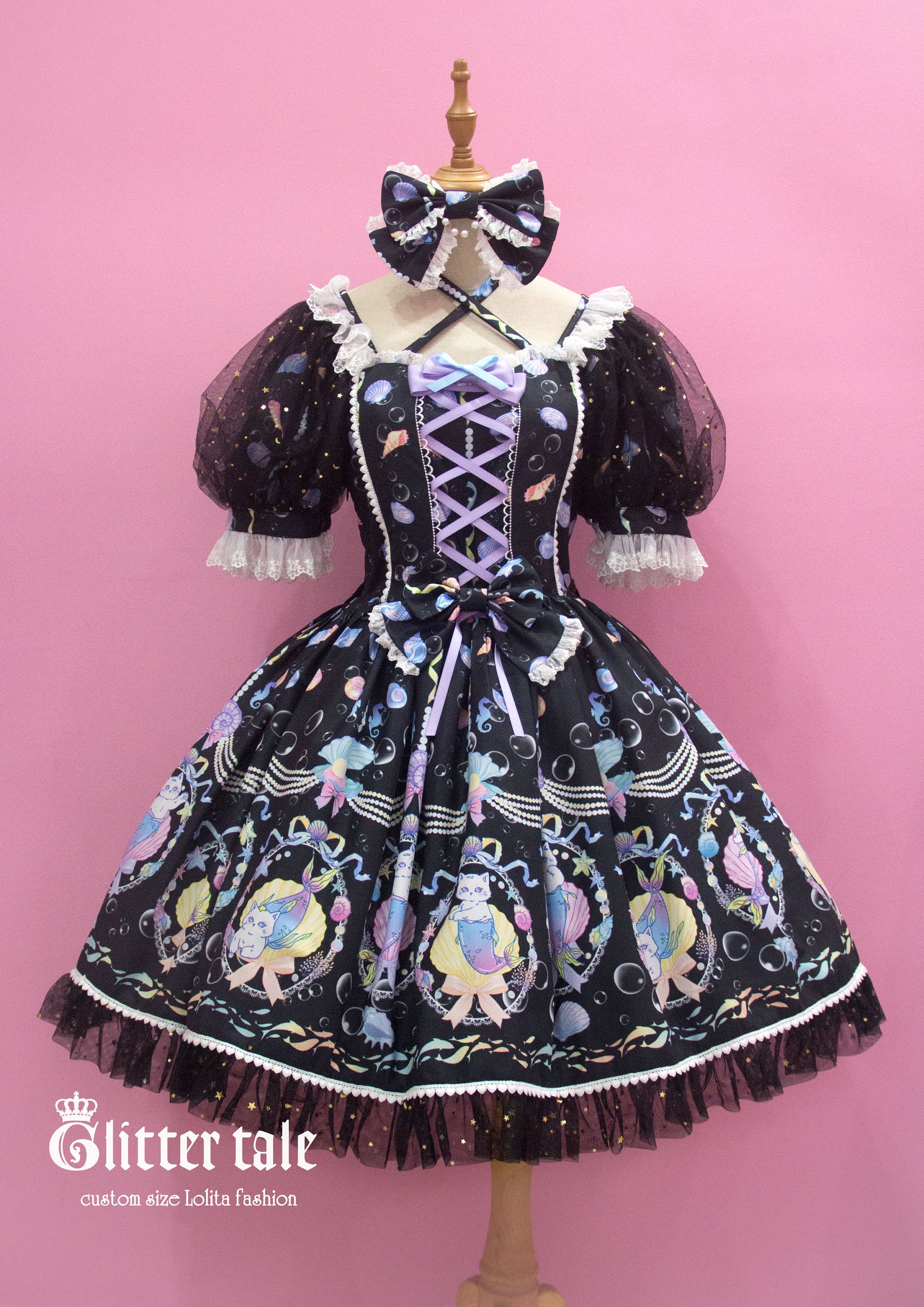 Custom Size Sweet Lolita EGL Cat Mermaid Kawaii OP Dress Etsy