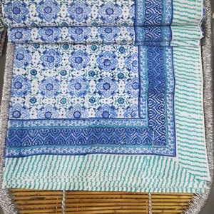 Indian Hand Block Print Bedspread Blanket Throw Home Decor Bedding Indian Handmade Bed Sheet Throw Cotton Bedding