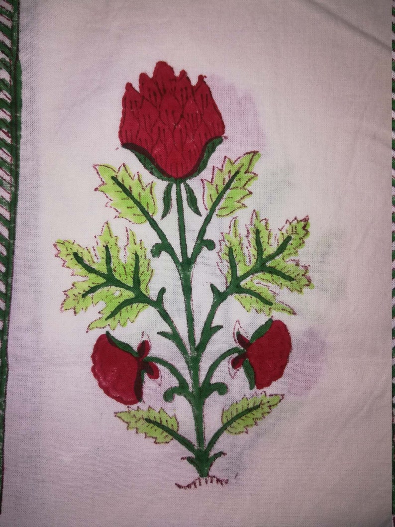 Jaipuri Hand Block Print Cotton Sofa Cover/flat Sheet Handmade Etsy