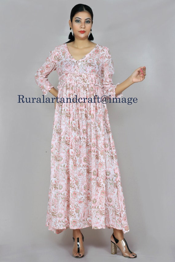 MAJESTICA Black Linen Long Maxi Dress With Embroidered Yoke And Umbrella  Sleeves Added With Peach And Black Shibori Digital Print (Medium) :  Amazon.in: Fashion