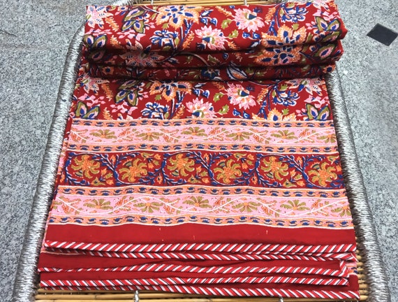Jaipuri Cotton Ac Dohar Quilt New Floral Print Ac Blanket Throw
