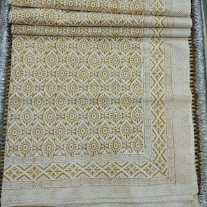 Hand Block Print King Size Cotton Bed Sheet: Polka Dot Bedspread
