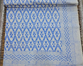 Cotton Ikat Block Print Bedspread Blanket Throw Home Decor Bedding Indian Handmade Bed Sheet Throw Cotton Bedding Quilt