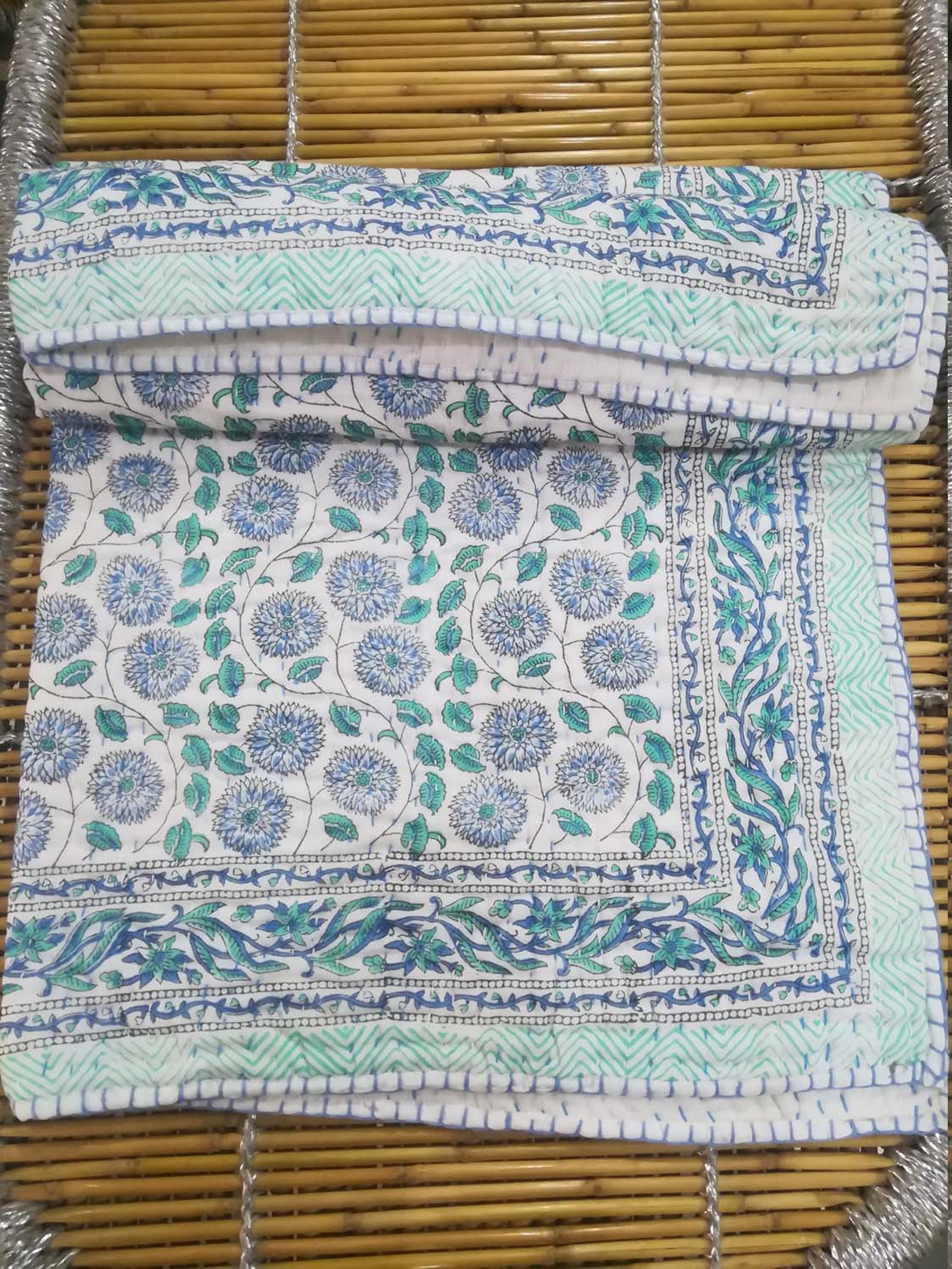Indian Handmade Baby Quilt Cotton Baby Quilt Hand Block Print Etsy