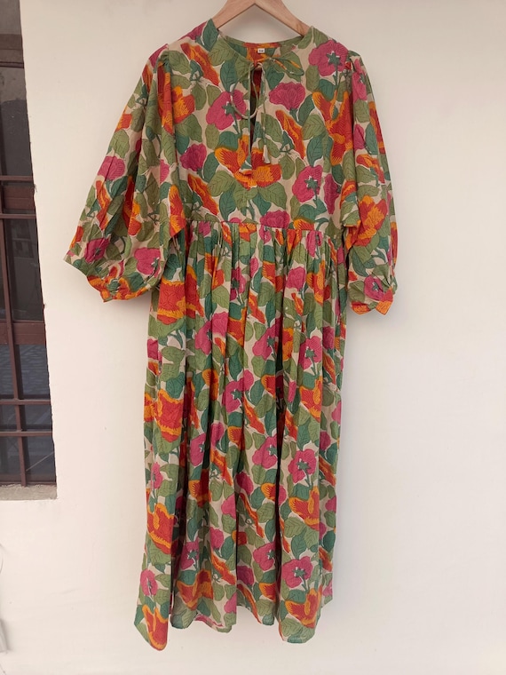 knee length dresses for ladies Pink Printed Dress | Harmony Hues Collection main image 0