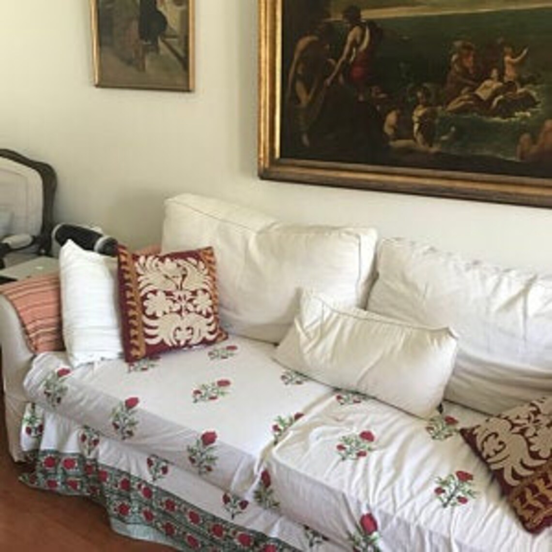 Jaipuri Hand Block Print Cotton Sofa Cover/flat Sheet Handmade Etsy