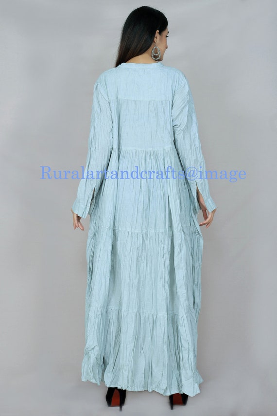 Buy Blue Party Wear Readymade Cotton Gown | Gowns