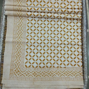 Hand Block Print Cotton King Bed Sheet: Polka Dot Bedspread