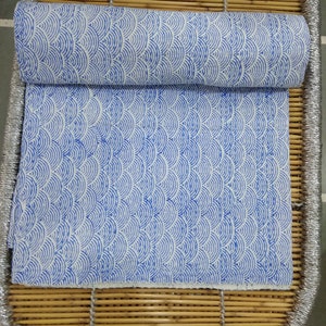 Vintage Kantha Quilt: Handmade Block Print Cotton Bedspread (108x108 Inch)