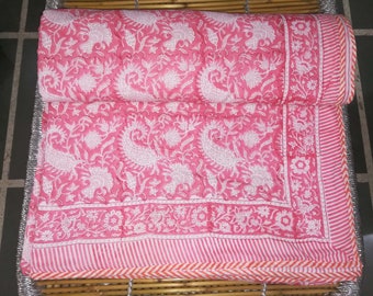 Hand Block Print Cotton Dohar | Jaipur Printed Reversible Summer AC Blanket