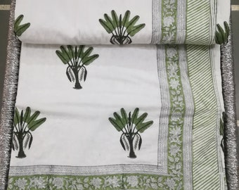 Hand Block Print Cotton Dohar | Jaipur Printed Reversible Summer AC Blanket