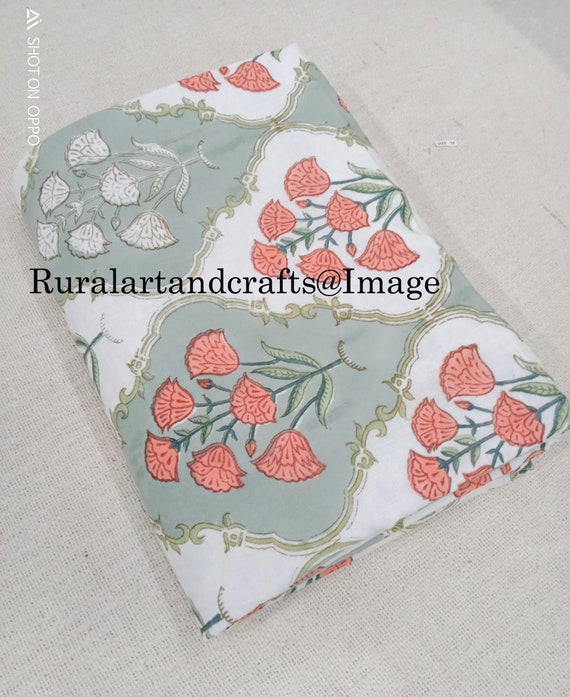 Handicraftofpinkcity Indian Dohar Ac Comforter Hand Block Print Bedspread Reversible Blanket Throw 