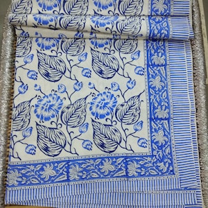Natural Cotton Flat Bed Sheet Bedroom Decor Hand Block Print King Size Bed Sheet New Floral Print Bedspread Cotton Bedding Throw