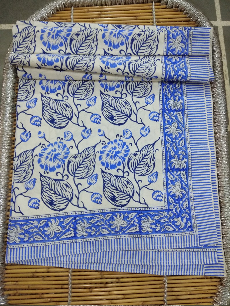 Natural Cotton Flat Bed Sheet Bedroom Decor Hand Block Print - Etsy