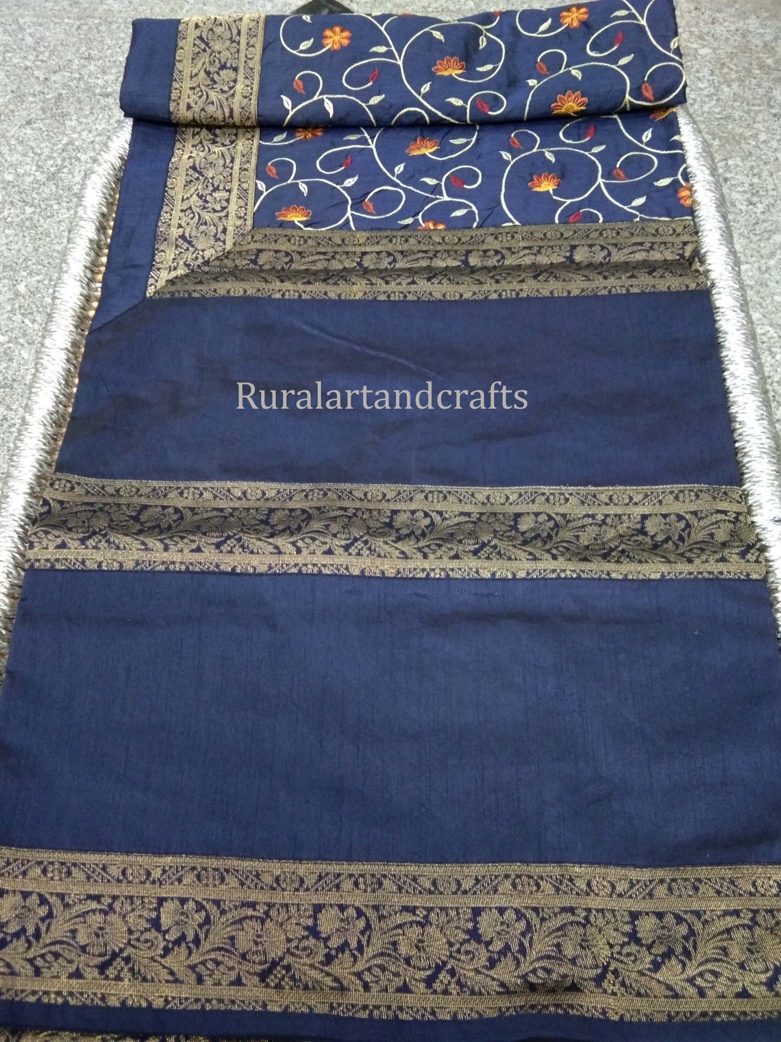 Indian Embroidered Silk Bedspread Set Luxury Bedspread 5 Etsy