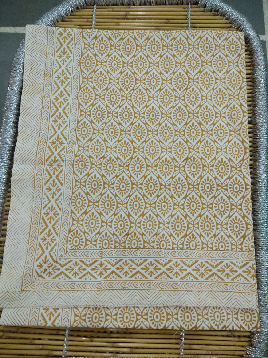 Cotton Flat Bed Sheet Bedroom Decor Hand Block Print King Size | Etsy