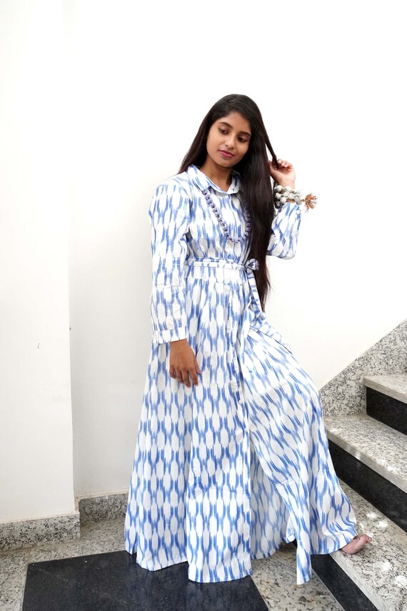Tuniek Shirt Jurk Lange Mouwen Shirt Jurk Gewassen Katoenen Kleding Houten Button Shirt Jurk Losse Shirt Jurk Lang Shirt voor Vrouwen Etsy Nederland